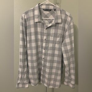 Travis Mathew Long Sleeve Flannel Button Up Shirt Size XL